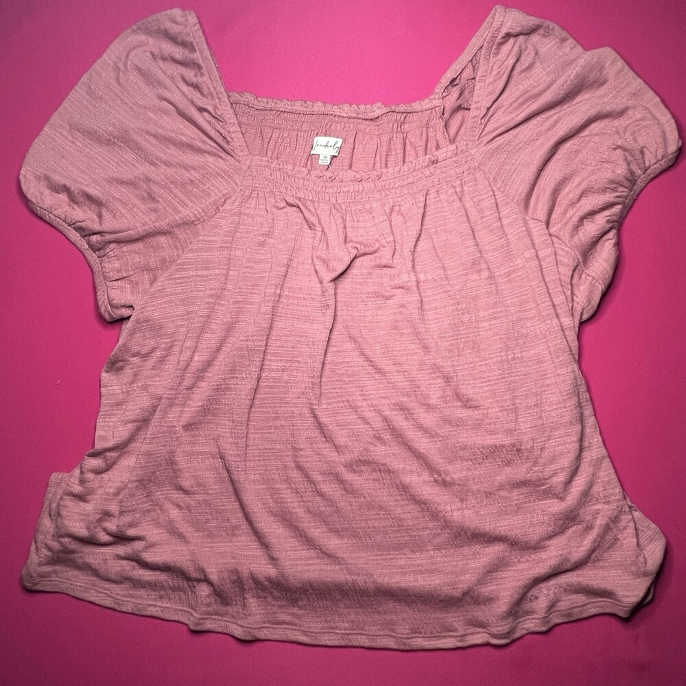 Wonderly by Belk Pink Fashion Knit Blouse Size 3X New with Tags Plus Size